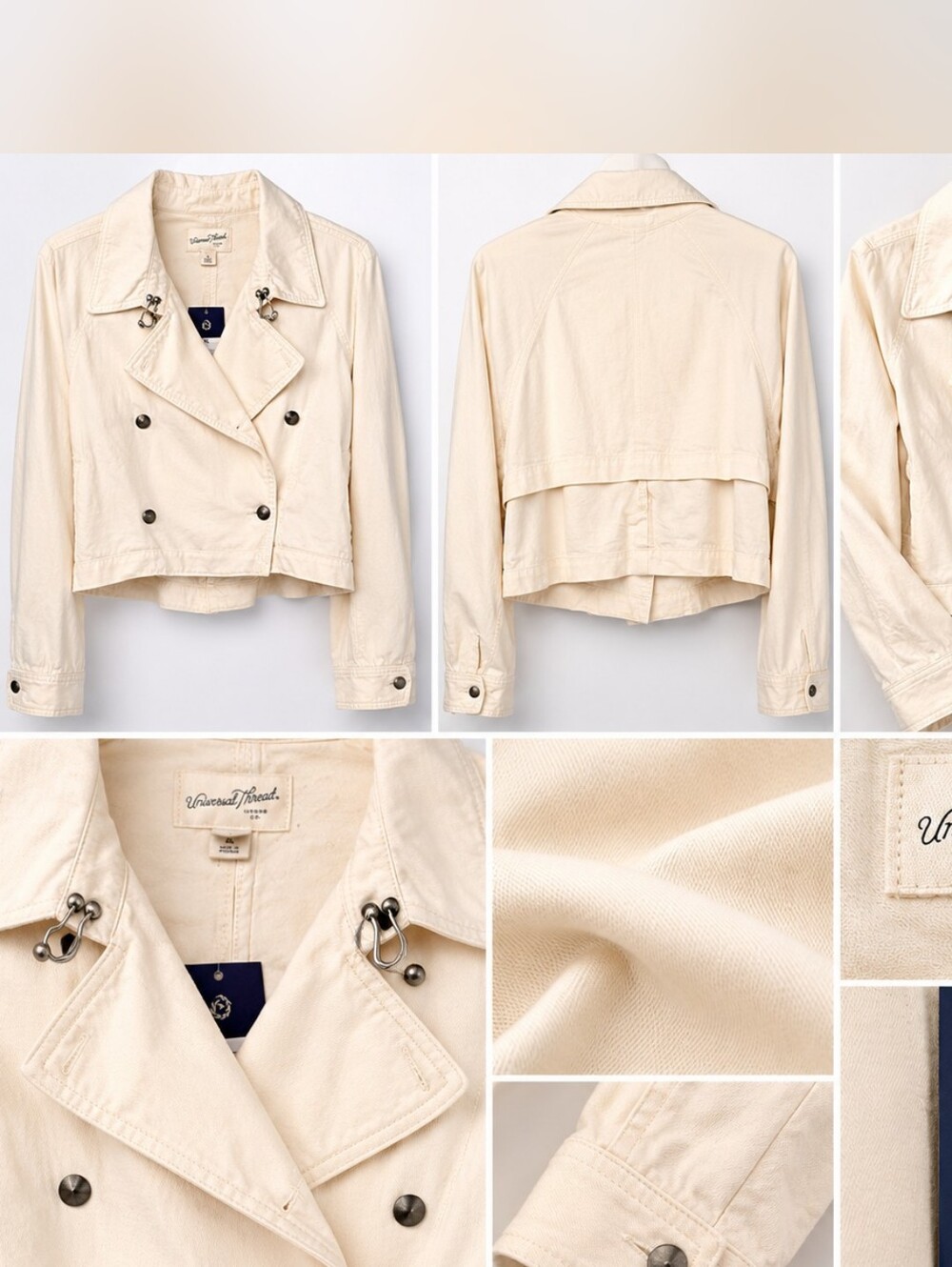 Sea Salt Cropped Moto Jacket - Casual Lightweight Women's Coat. New With Tags.